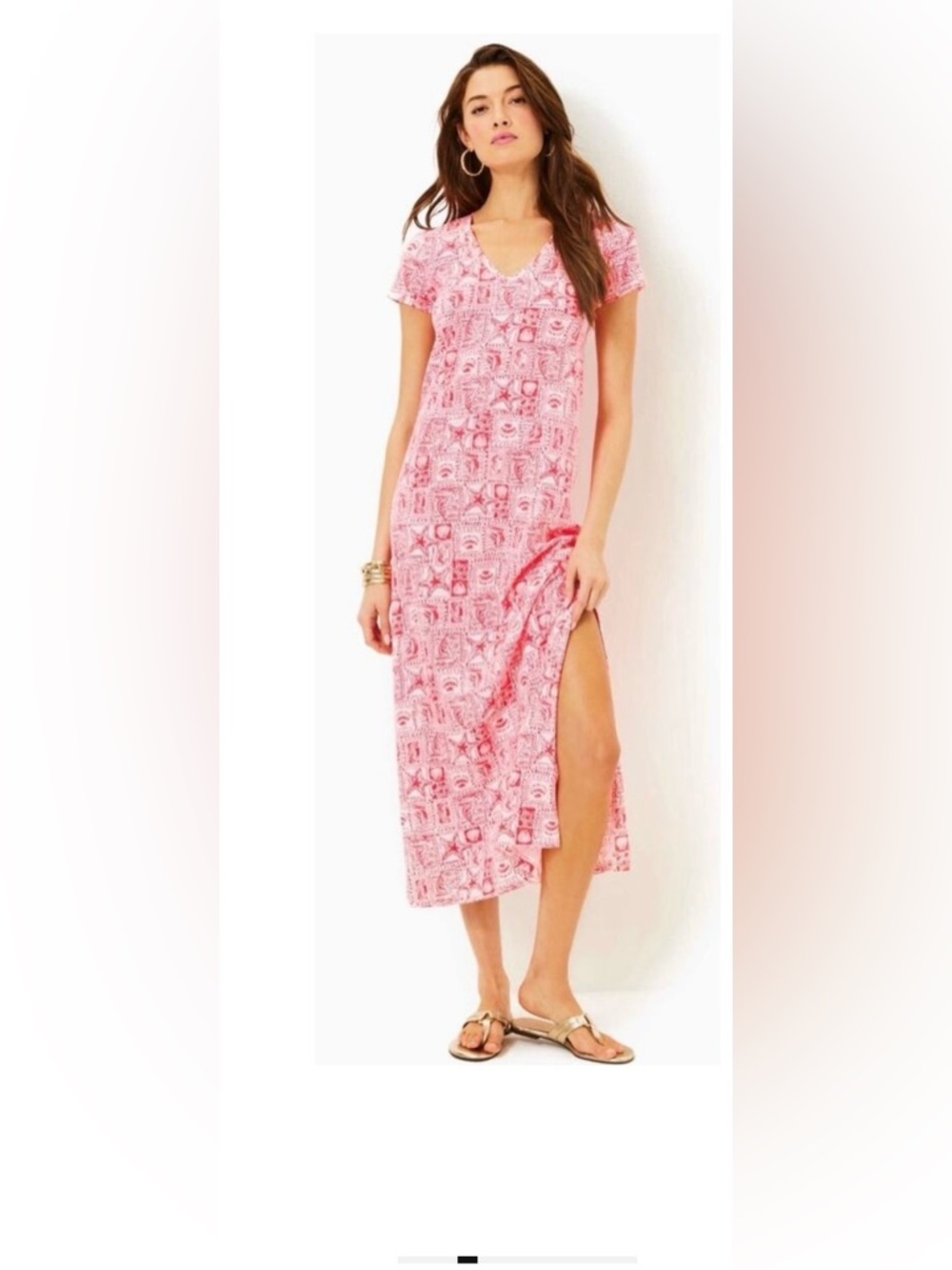 Lilly Pulitzer Etta Maxi Dress in “Mizner Red” Patterned size M EUC!!!